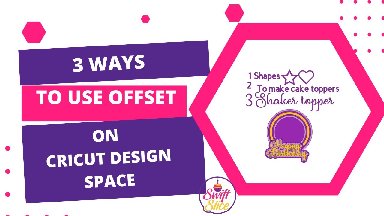 3 ways ways to use offset to make cake toppers on Cricut design space | Cake topper | Bola Eniola