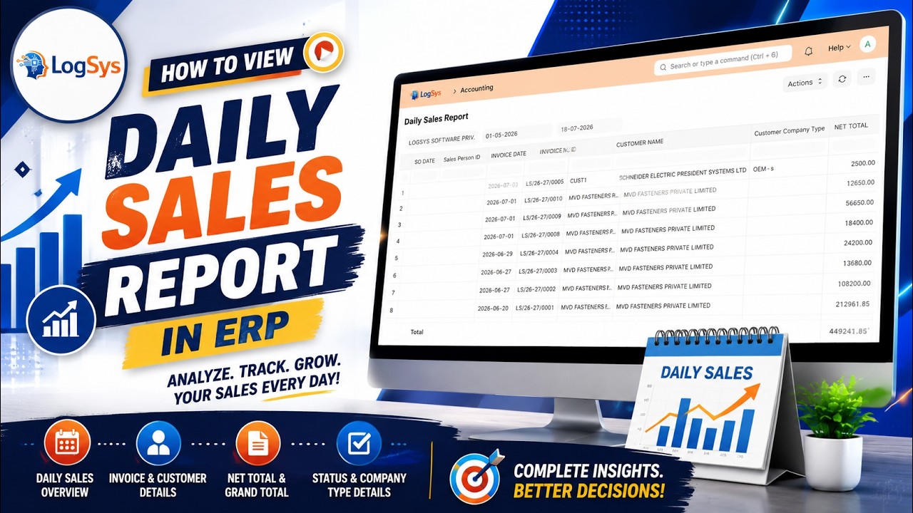 Raport dziennej sprzedaży w ERP | Monitorowanie wynik&oacute;w sprzedaży i transakcji 📈💰 | LogSys ERP