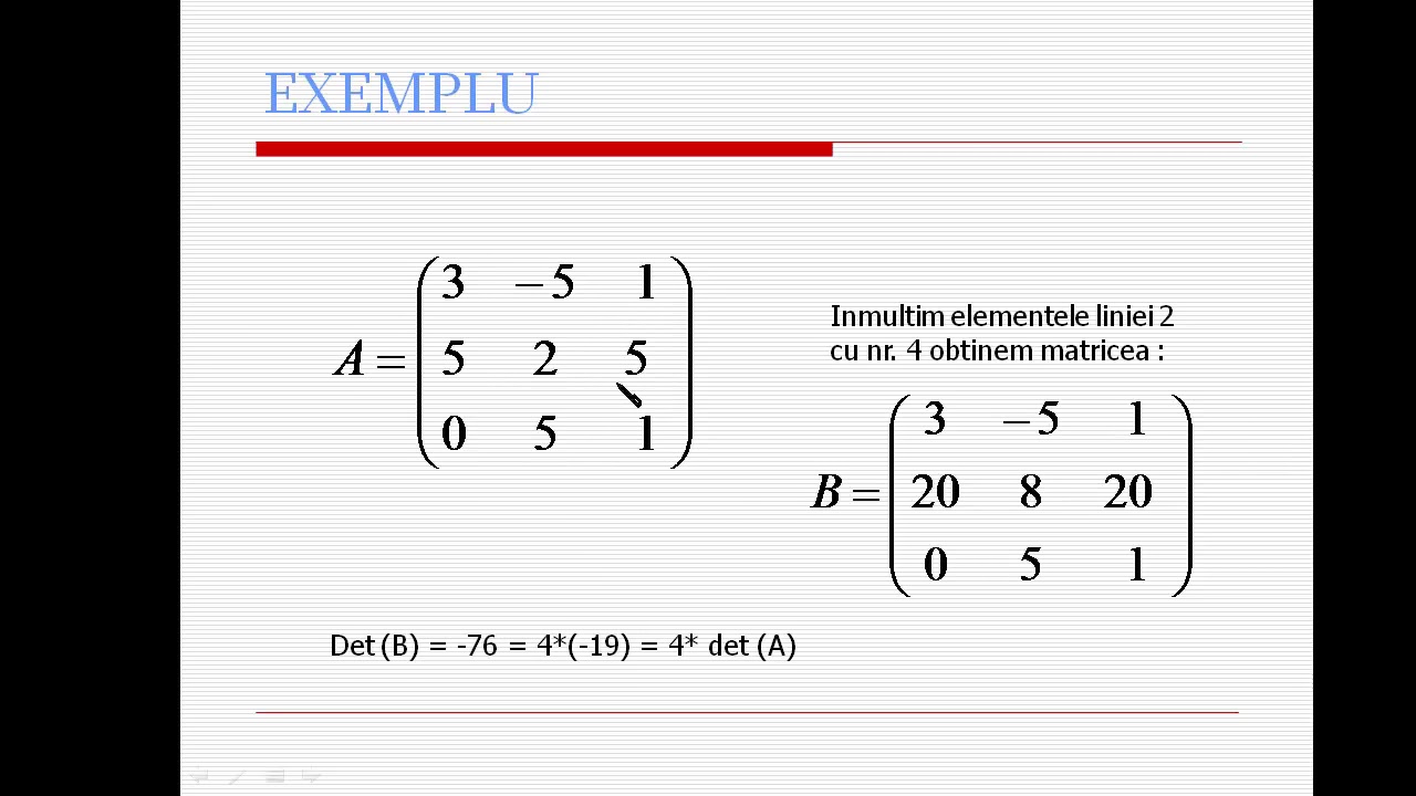 Proprietatile determinantilor | Lectii-Virtuale.ro