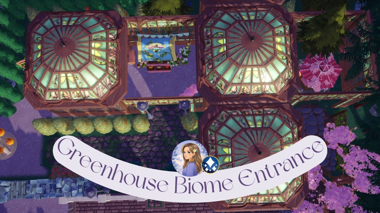 Greenhouse Forest of Valor and Frosted Heights Entrance Build in Disney Dreamlight Valley