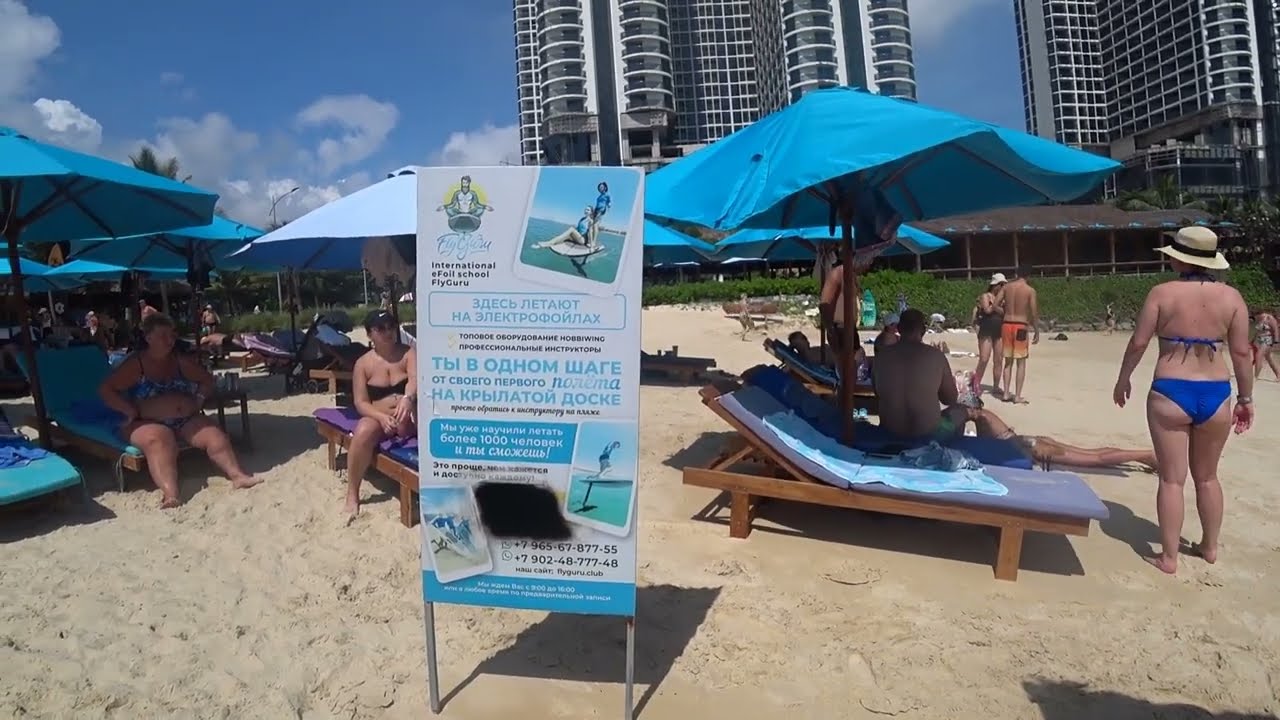 Пляжи в Нячанге,Вьетнаме.Марина Бич Marina Beach.Зоклет (Доклет, Doc Let Beach) . Городской пляж.