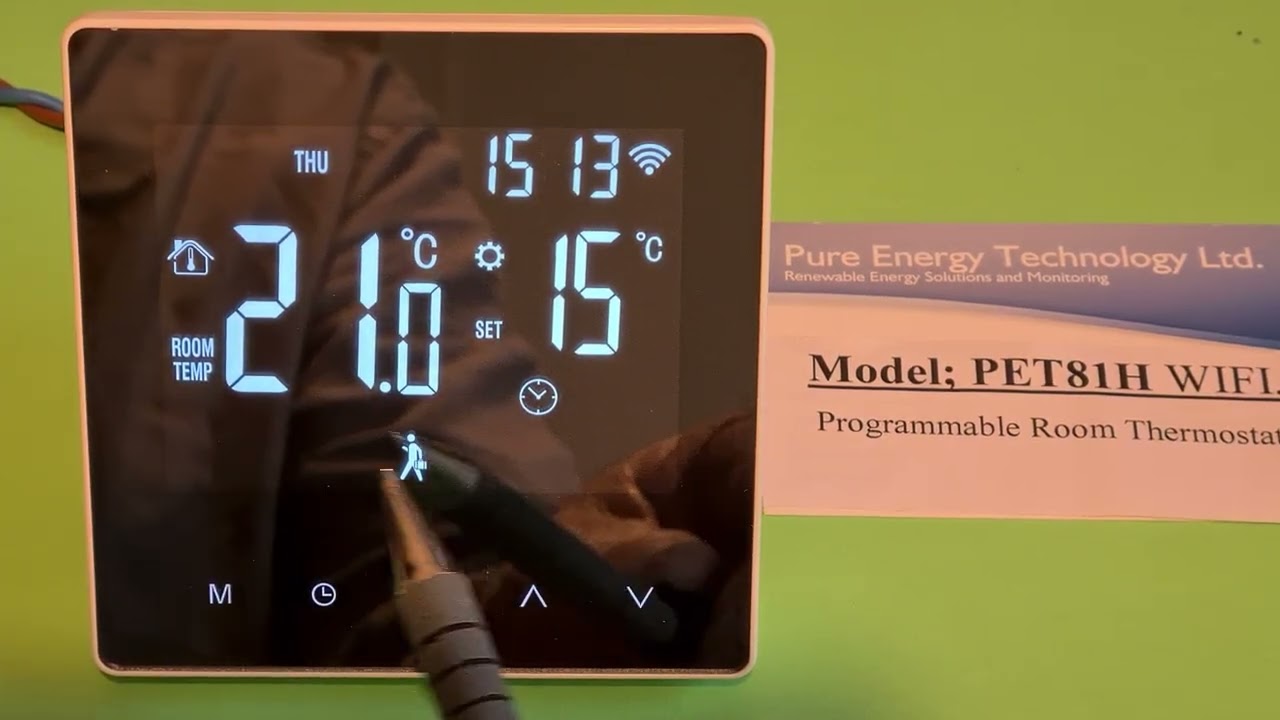 Pure Energy, WIFI Room Thermostat, Model PE81H,Basic User Guide