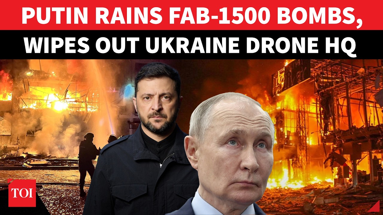 ON CAM: Russia Drops FAB-1500 Glide Bombs On Ukraine, Sets Drone Control Point In Kharkiv On Fire