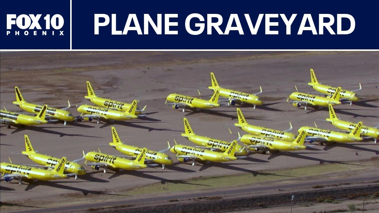 Бывший флот Spirit Airlines хранится в Аризоне | FOX 10 Phoenix