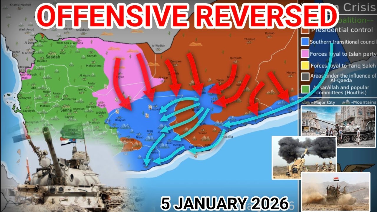 STC Offensive Reversed by Yemeni&ndash;Saudi Forces | UAE Caught Off Guard [5 January 2026]