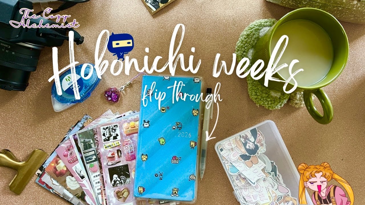 Journal flip-through | January | Cozy chat time | #hobonichiweeks