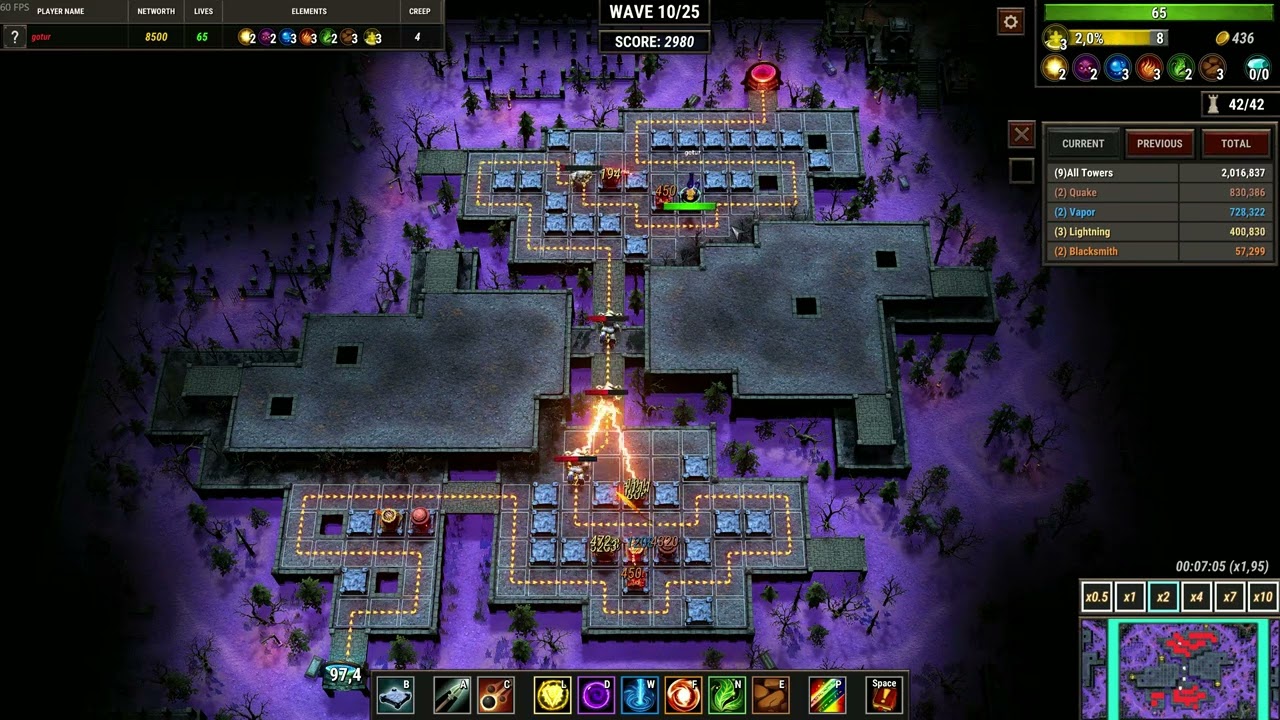 Element TD 2 Mazing Campaign   Level 10   A Wasted Effort   Legendary difficulty