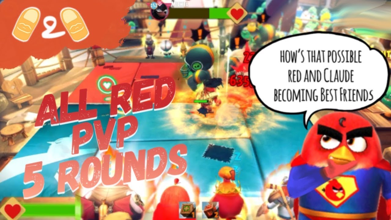 Angry Birds Evolution Red Family Affair 5 Rounds Continuous PvP All Red Birds Gameplay