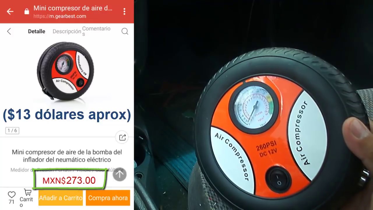 Inflador de Llantas Portáti 👉 Probando un Mini COMRESOR CHINO