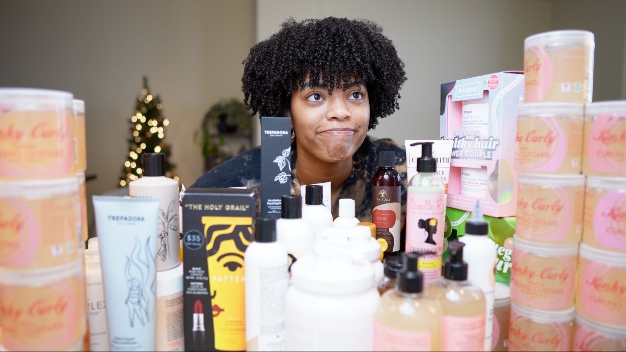 holiday curly hair product haul