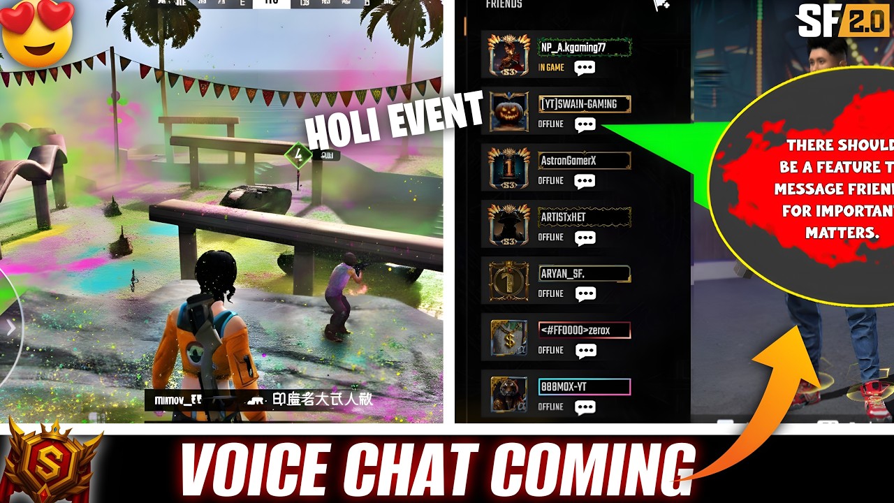Voice Chat Coming?🥳 Holi Event Leaks? Scarfall 2.0