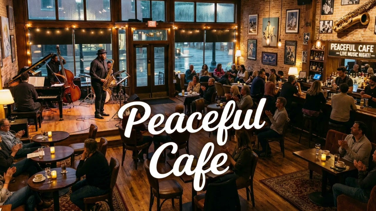 Peaceful Cafe Jazz  Smooth Saxophone Coffeehouse