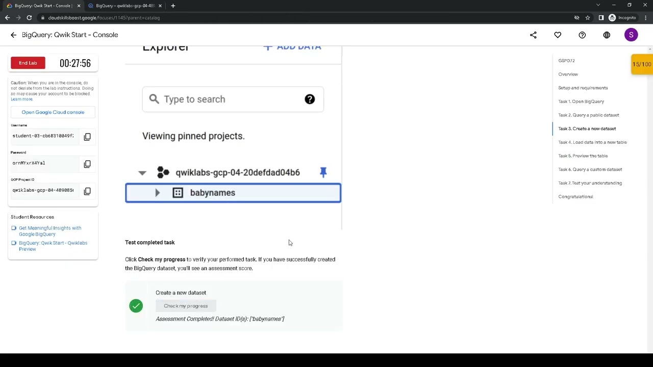 GCP BigQuery: Qwik Start - Console GSP072