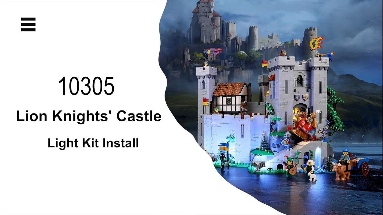 Install Lightailing Light Kit For Lego Lion Knights' Castle 10305