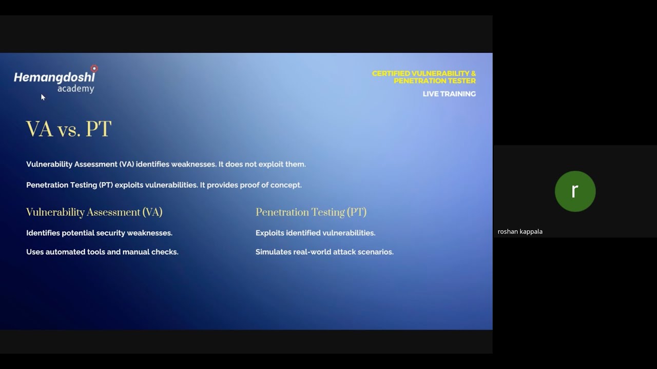 Certified Vulnerability & Penetration Tester (CVPT) Training | Hemang Doshi Academy