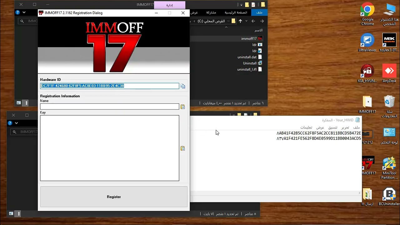 IMMO OFF17  Keygen installation