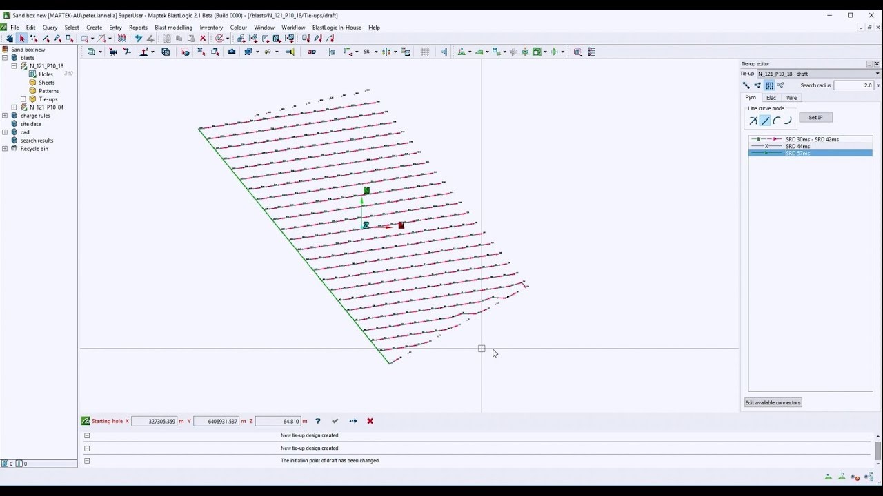 BlastLogic 2.1 tie-up design