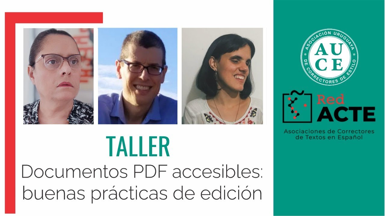 Taller | Documentos PDF accesibles: buenas prácticas de edición
