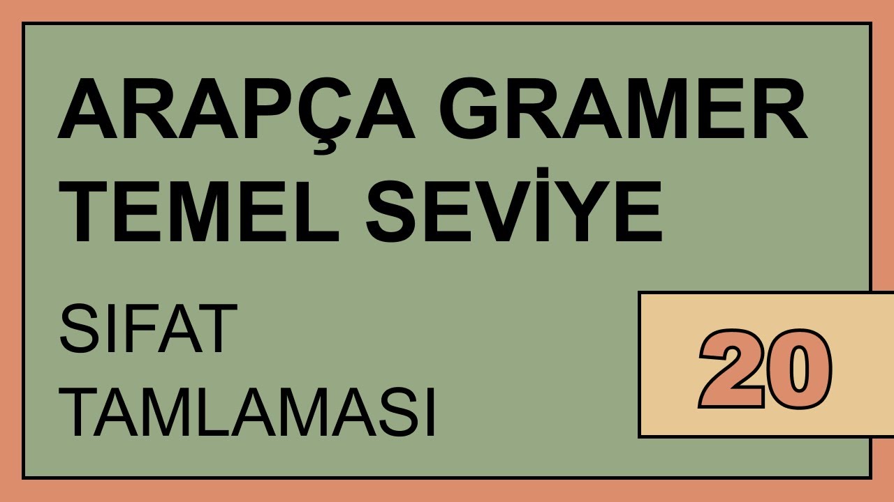 20.DERS: Sıfat Tamlaması