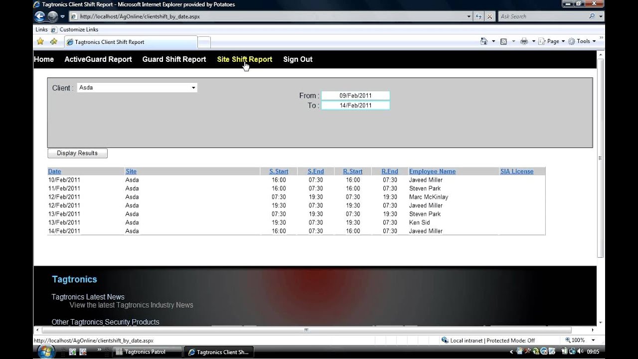 Security Guard Management Software - Activeguard Web Portal