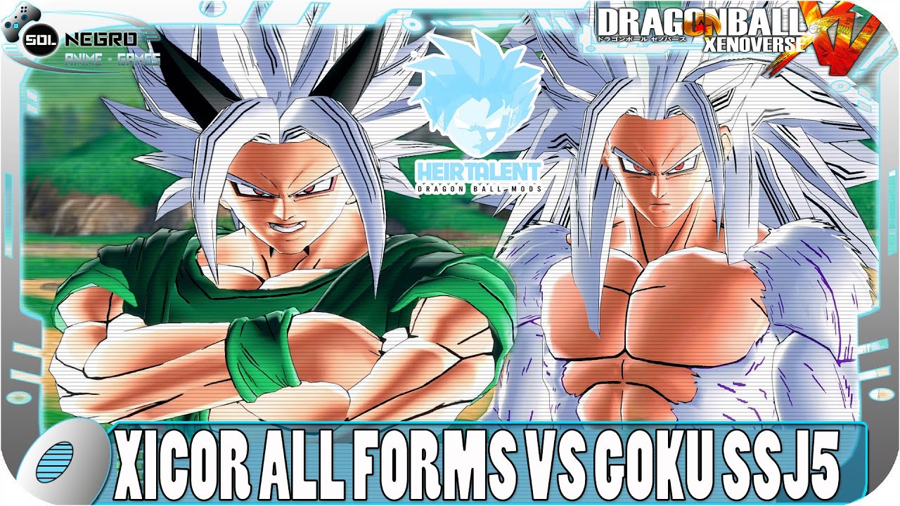 Xicor (Zaiko) ALL Transformations VS Goku Super Saiyan 5   Dragon Ball Xenoverse MOD by Heir Talent