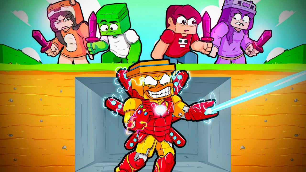 CAÇADORES vs SUPER HERÓI SPEEDRUNNER no Minecraft