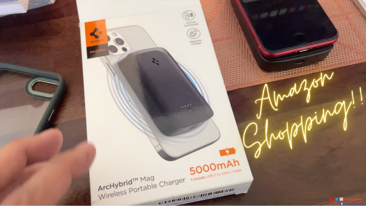 Spigen PH2100 ArcHybrid Mag Wireless Portable Charger (Powerbank) for iPhone