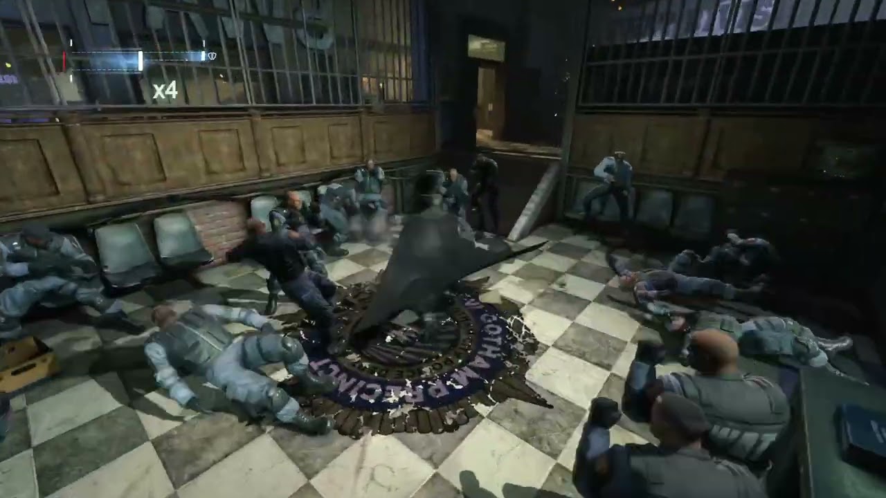 Batman Arkham Origins Taking out the cops in the Swat Room