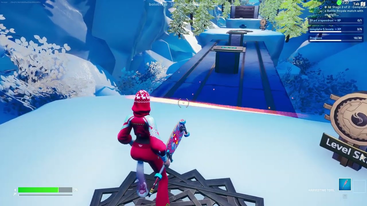 30 LEVEL WINTER DEATHRUN Gameplay Fortnite