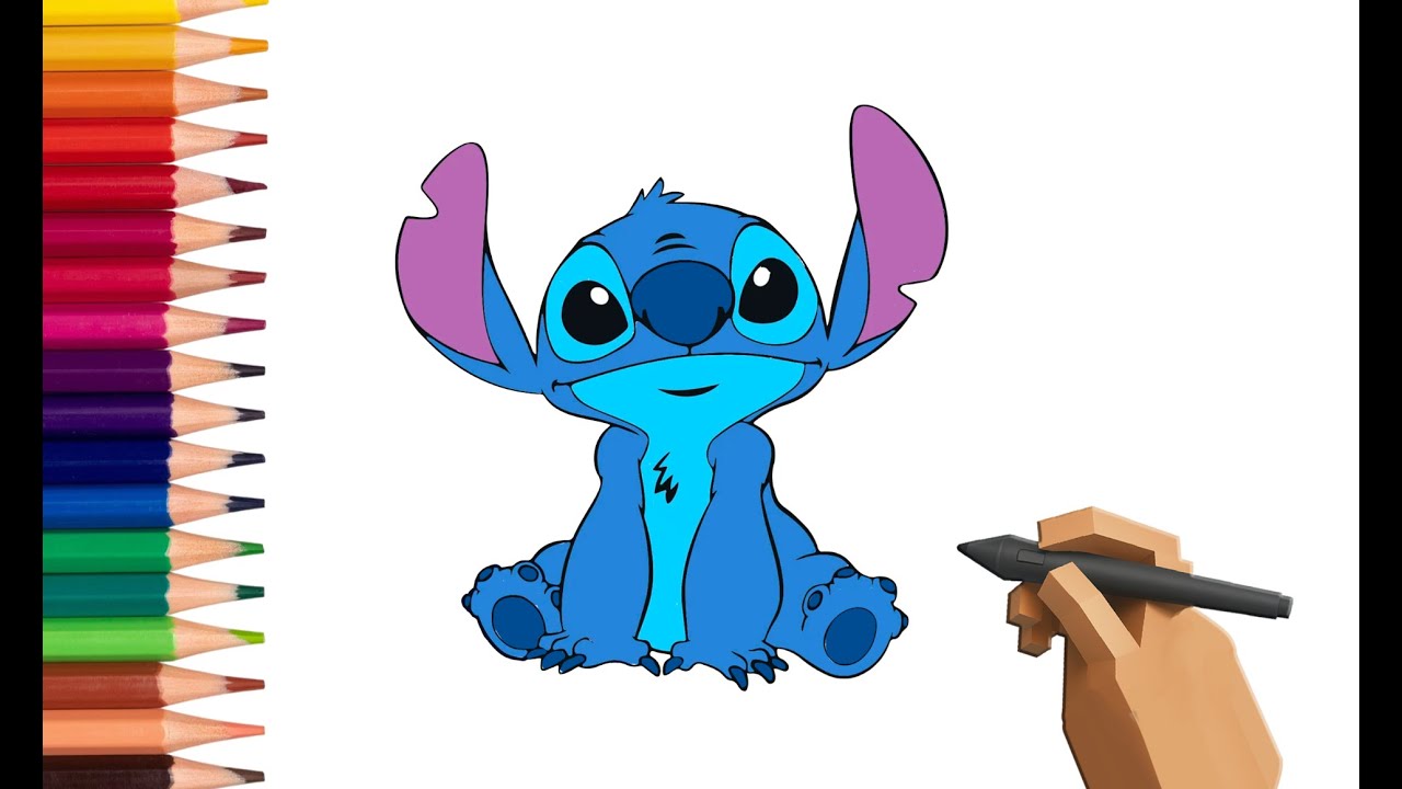 How to Draw Stitch 🐾 | Cute Stitch Drawing