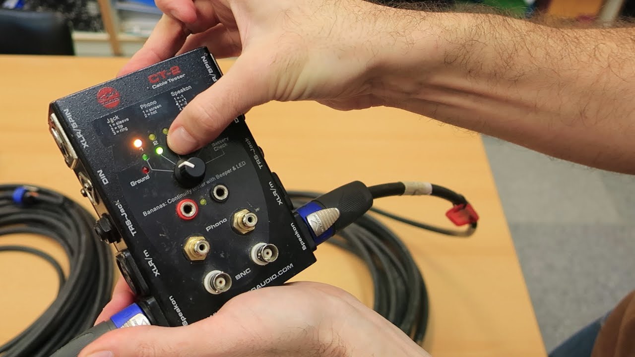 COMPROBACIÓN DE LA POLARIDAD DE LOS CABLES DE ALTAVOCES SPEAKON - COMPROBADOR CABLE TESTER