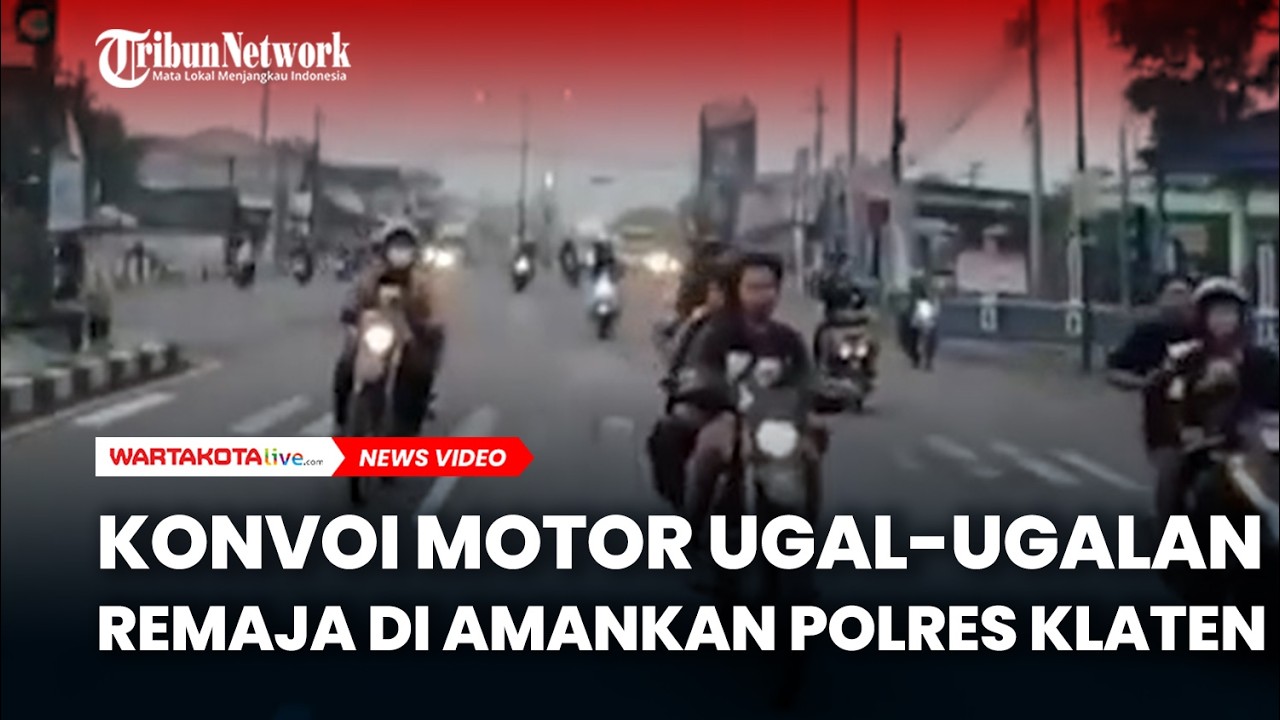 VIRAL, Konvoi Motor Ugal-ugalan Remaja di Amankan Polres Klaten