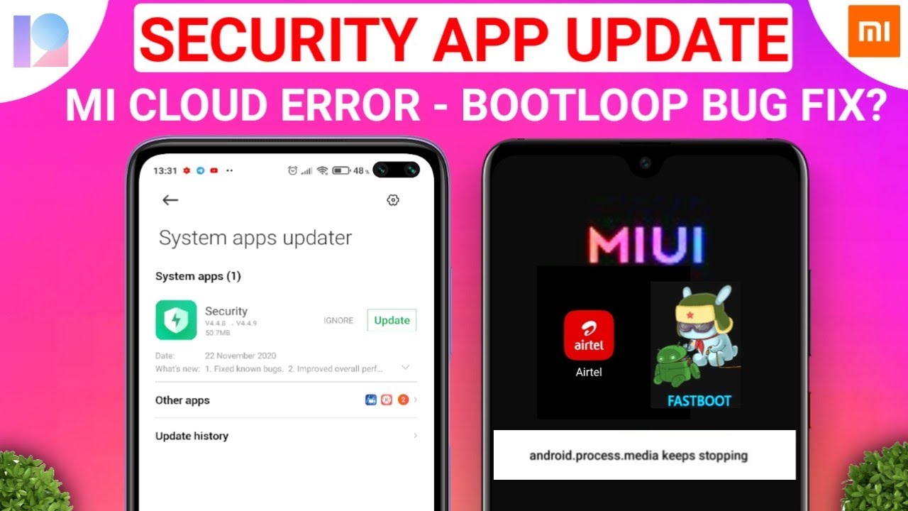 MIUI 12 - OFFICIAL NEW STABLE SECURITY APP UPDATE | AIRTEL APP BUG FIXED, FIX CONTINUOUS REBOOT BUG?
