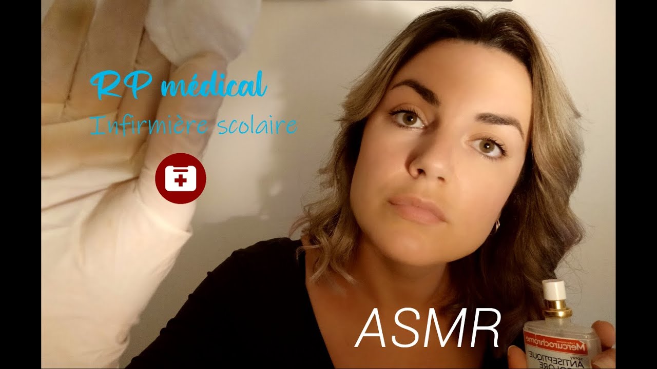 ASMR FR | [RP médical] Infirmière scolaire (gants, attention personnelle, close whispering)