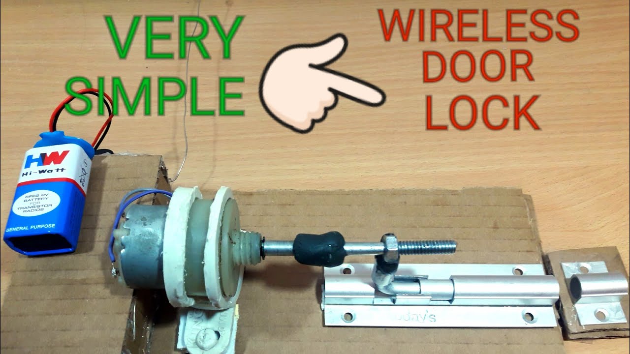 HOW TO MAKE REMOTE CONTROL DOOR LOCK AT HOME VERY SIMPLE....!