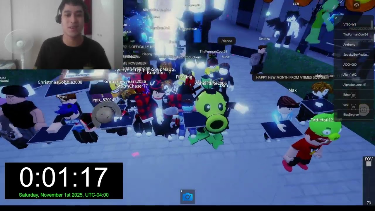 ROBLOX: VTimes Square November 2025 Monthly (Fire) Ball Drop