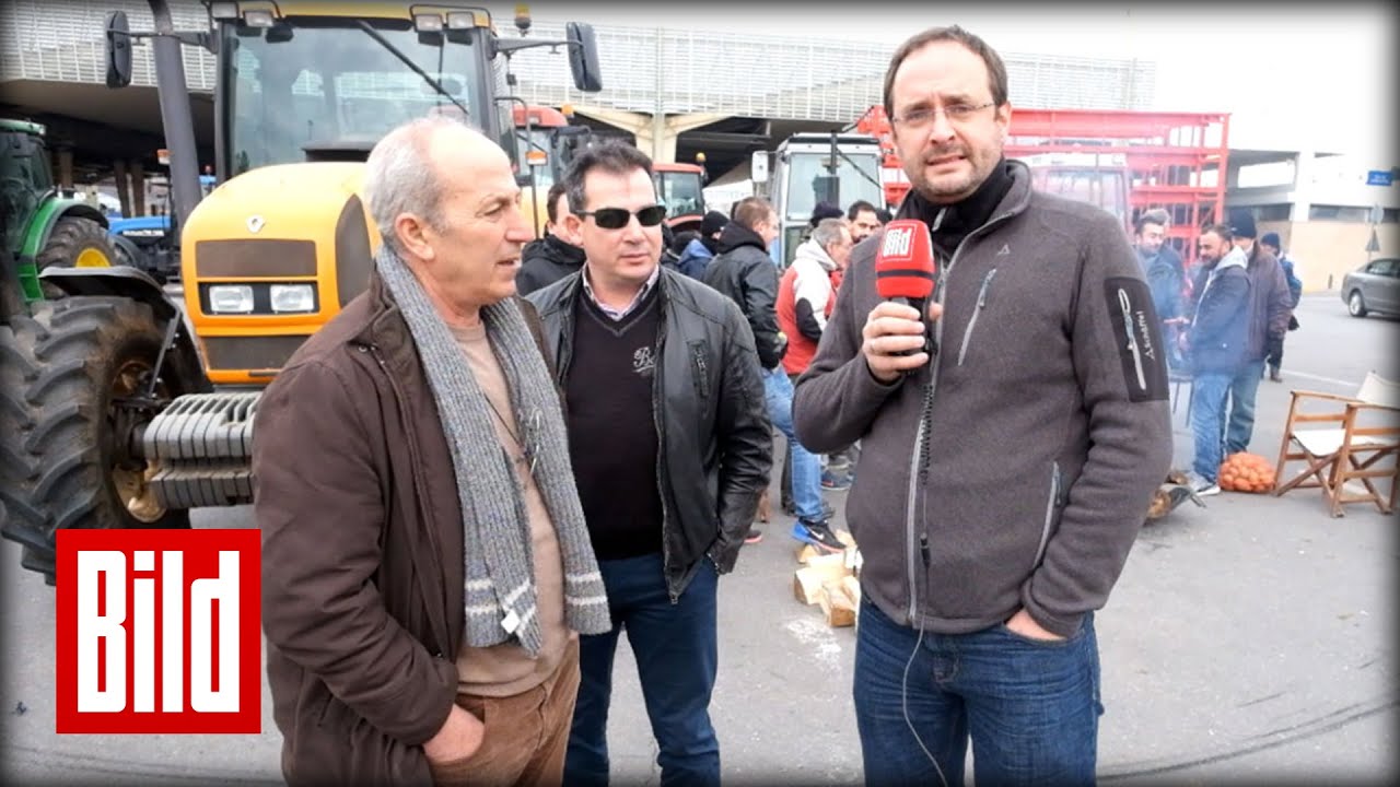 Griechische Bauern blockieren Transit-Routen - Mit Traktoren gegen Tsipras
