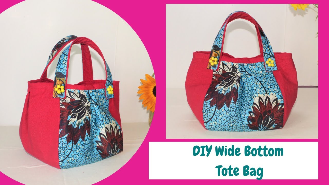 DIY Wide Bottom Tote Bag/New Bag Style/Tote Bag w/ Flat Bottom/Cute Tote Bag/Gift For Women Friends