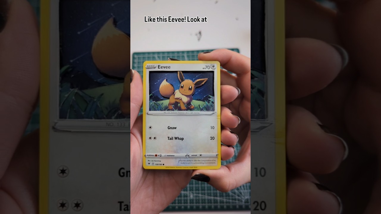 Attempting 3D Pokemon Card Art #pokemoncards #pokemoncard #pokemonart