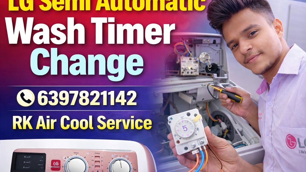LG washing machine ka wash timer change karna dual wala wash motor Exide ghumne Ek Taraf ghumte Rani