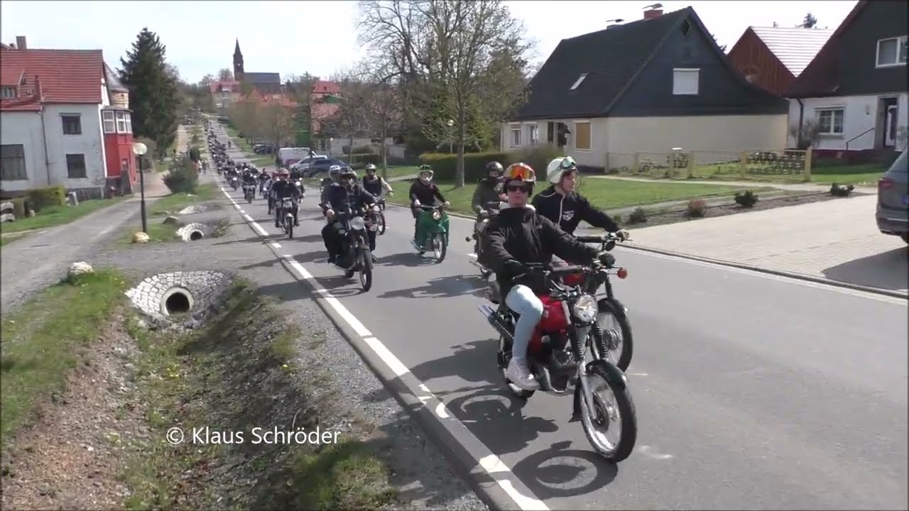 Simson Ausfahrt am 1. Mai 2023 durch Friedrichsbrunn