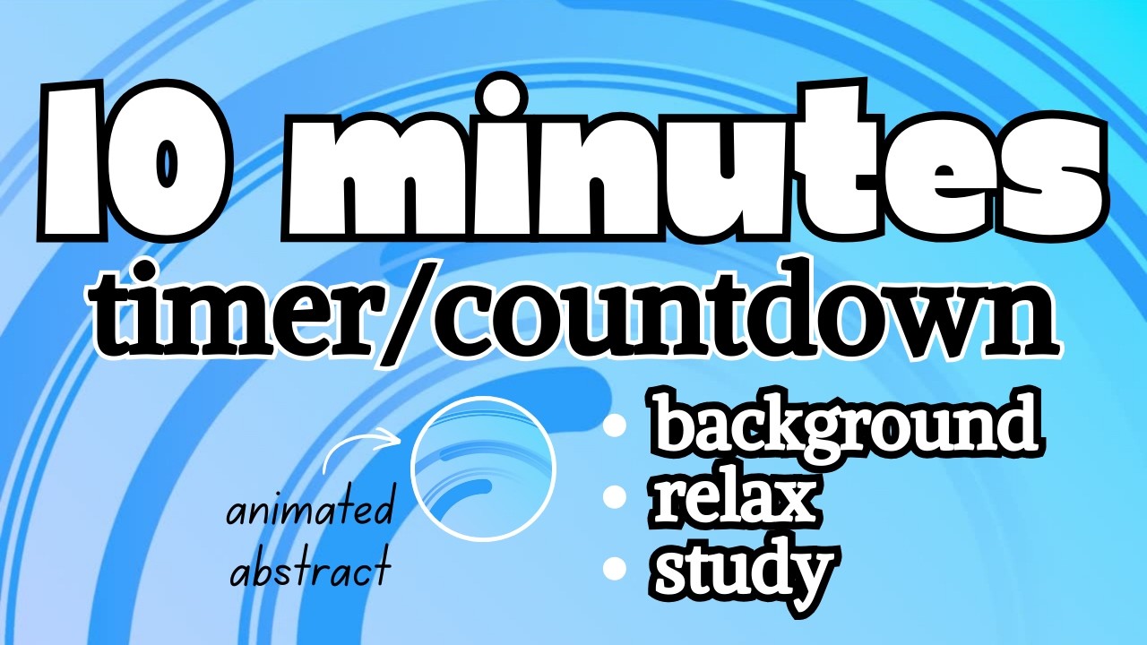 10 Minutes - Circle Animation (with Audio) | Background, Relax, Study