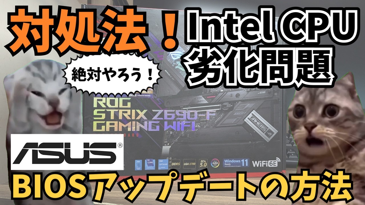 【CPU劣化問題】13世代14世代問題対策も兼ねてASUSマザーボードのBIOSアップデートのやり方【自己責任で】