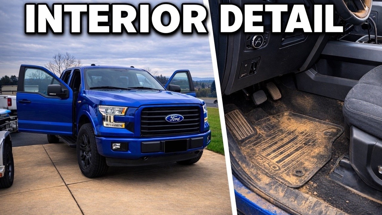 Filthy Ford F-150 interior detail