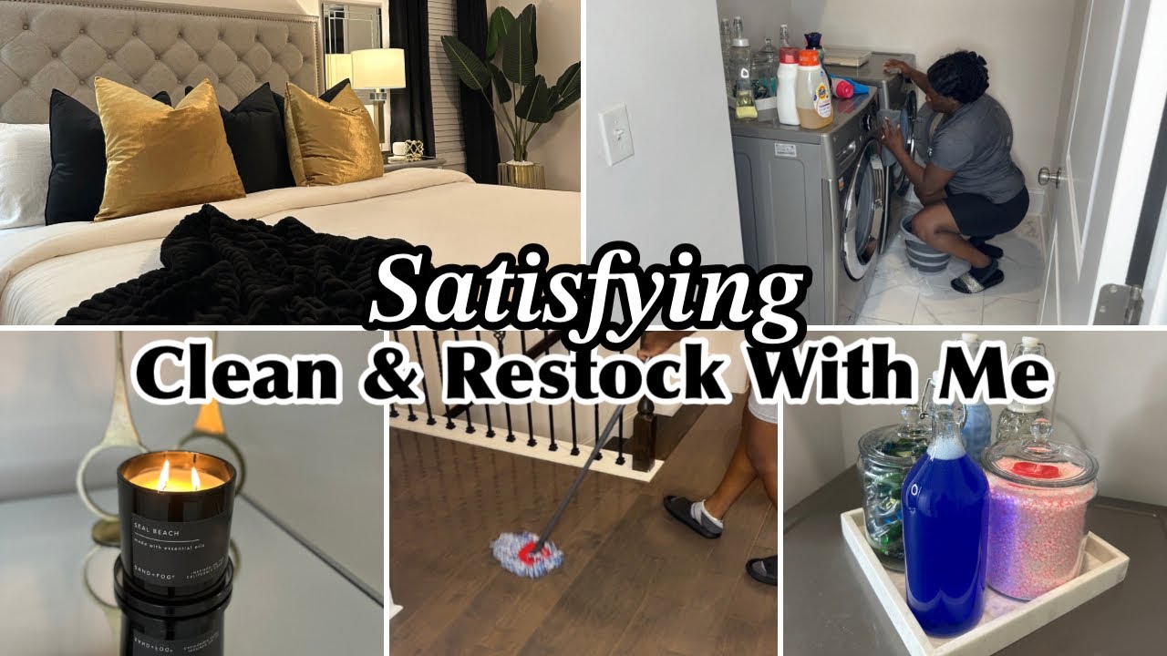 SATISFYING CLEAN & RESTOCK WITH ME| EXTREME CLEANING MOTIVATION