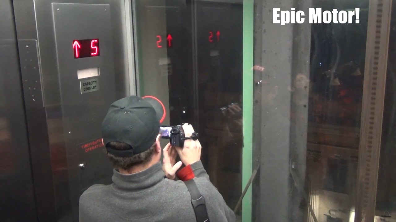 Epic Motor! Thyssenkrupp Hydraulic Elevator at the Bouche St Garage in Norfolk, VA