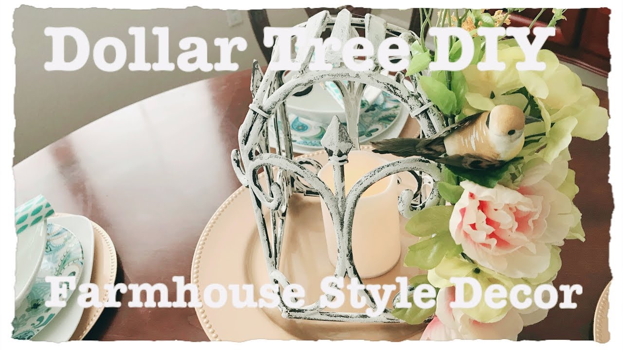 Dollar Tree DIY Farmhouse Birdcage Lantern Home Decor or Wedding Centerpiece