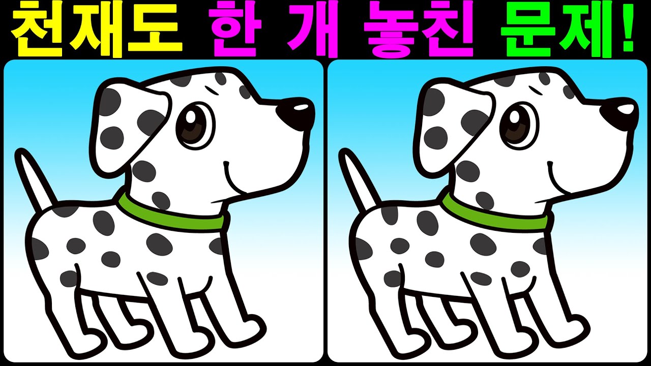 【틀린그림찾기/치매예방】 천재도 한 개 놓친 문제! 【다른그림찾기/두뇌운동】