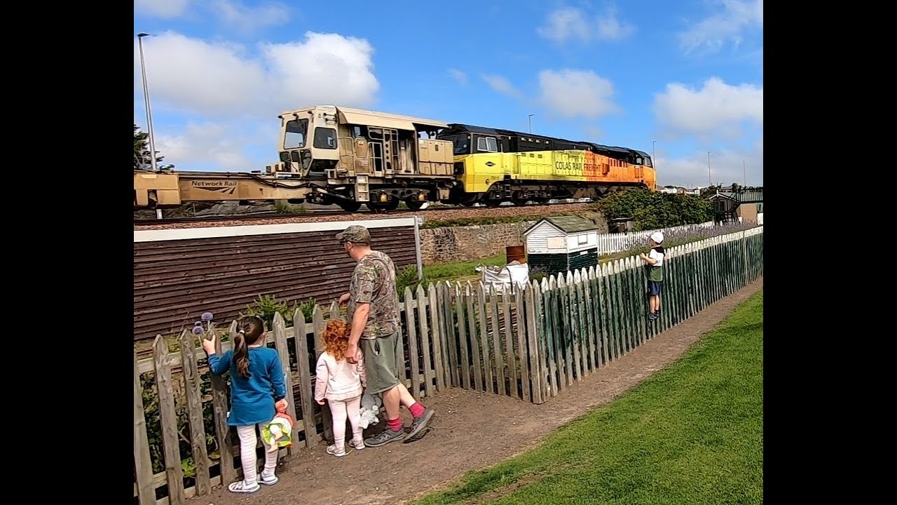 Kerr's Miniature Railway Arbroath sunny scenes 9th August 2020, trains miniature and real size