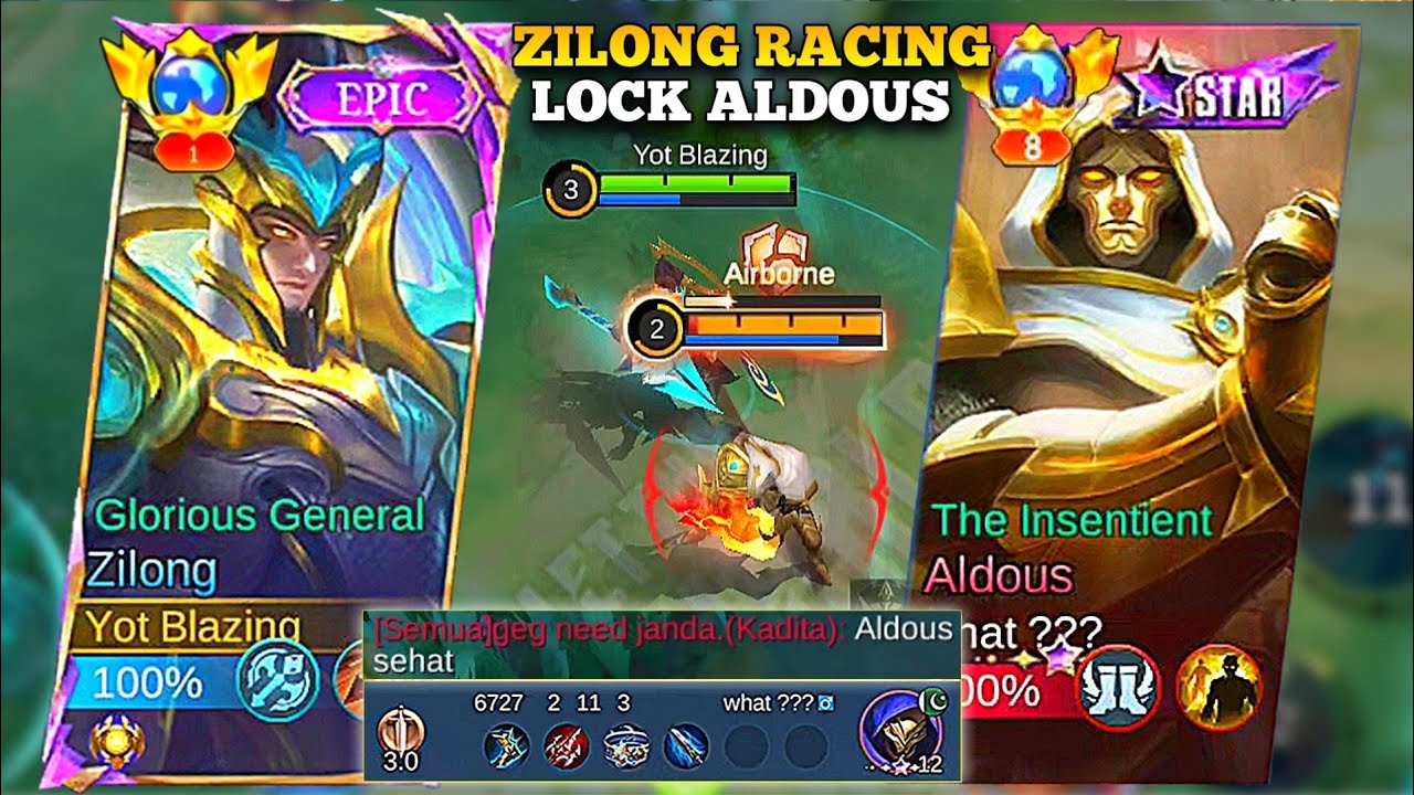 ZILONG RACING LOCK ALDOUS DAPET COKLAT SAMPE DI B*C*TIN TEAM NYA SENDIRI?!!😱MLBB